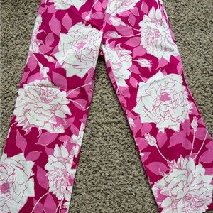 Trina Turk Floral Pink Wide-Leg Pants